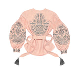 Light pink blouse with embroidery