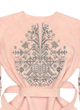 Light pink blouse with embroidery