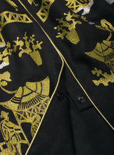 Black embroidered kaftan