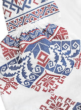 Long embroidered Boho style white kaftan