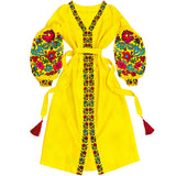 Yellow Kaftan in Bohemian style