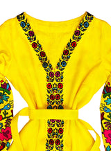 Yellow Kaftan in Bohemian style