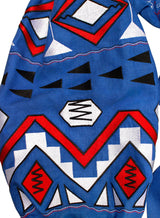 Blue Boho style Kaftan with embroidery