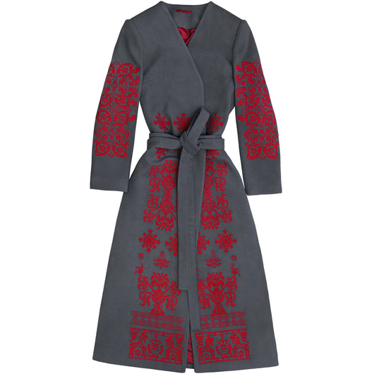 Coat with embroidery